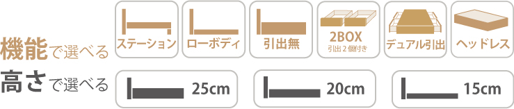 機能で選べる高さで選ぶ