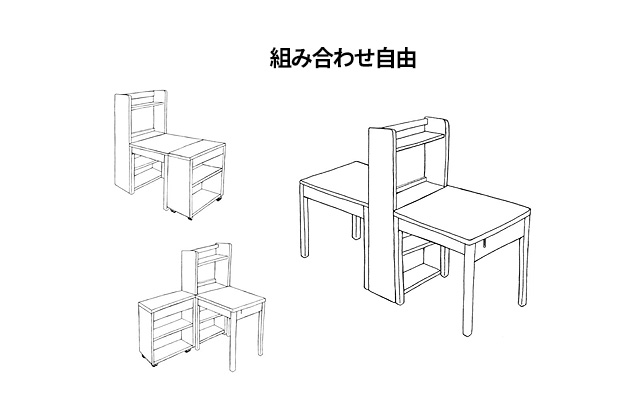 杉工場の学習机 SDデスク